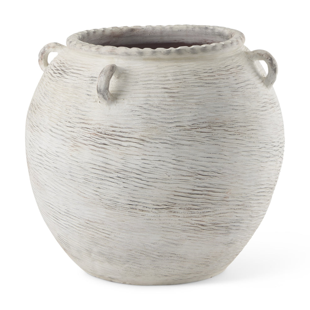 Misha 25.2L x 25.2W x 22.4H Cream Ceramic Floor Vase