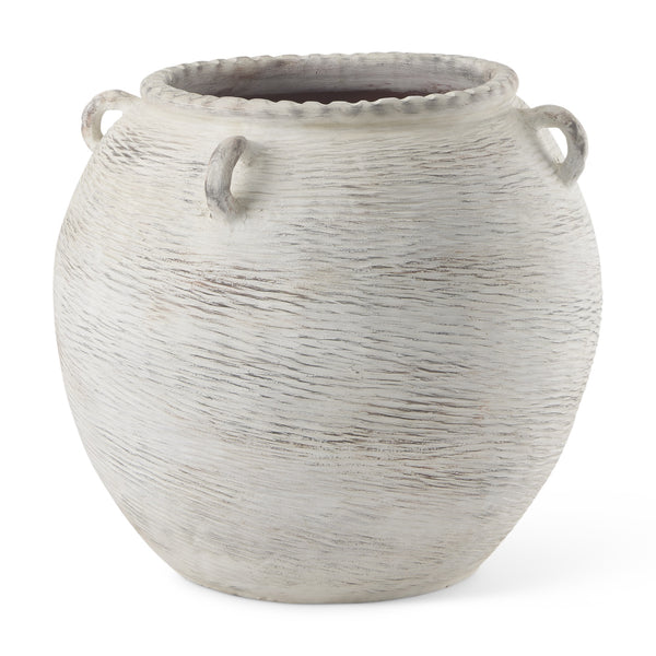 Misha 25.2L x 25.2W x 22.4H Cream Ceramic Floor Vase