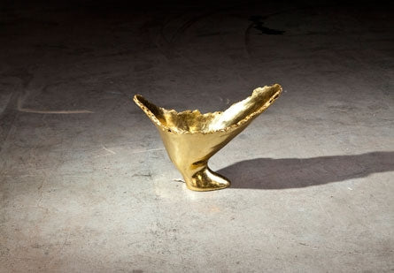 Burled Vase Gold Leaf