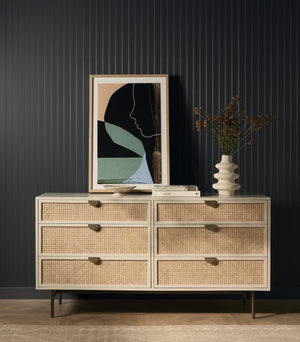Luella 6 Drawer Dresser In Matte Alabaster