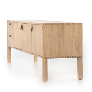 Isador Media Console In Dry Wash Poplar