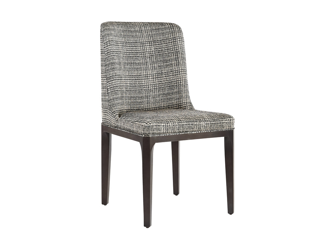 ELISA DINING CHAIR - GREY OAK - NAYA CHECK BLACK