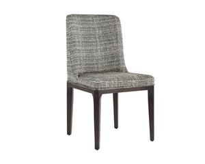 ELISA DINING CHAIR - GREY OAK - NAYA CHECK BLACK