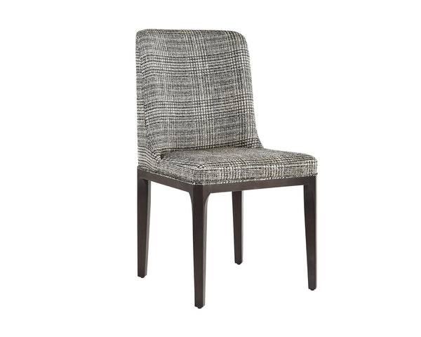 ELISA DINING CHAIR - GREY OAK - NAYA CHECK BLACK