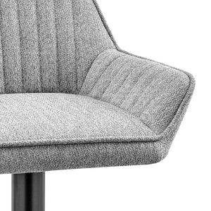 Luther Fabric Gaslift Swivel Bar Stool In Strata Gray (Set of 2)