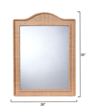 Hilltop Raffia Arch Wall Mirror, Natural