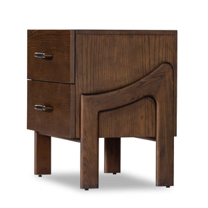 Halston Nightstand In Terra Brown Ash