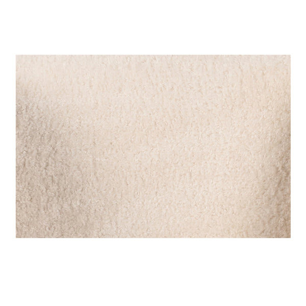Moe's Devlin Lounge Chair in Cream Faux Fur