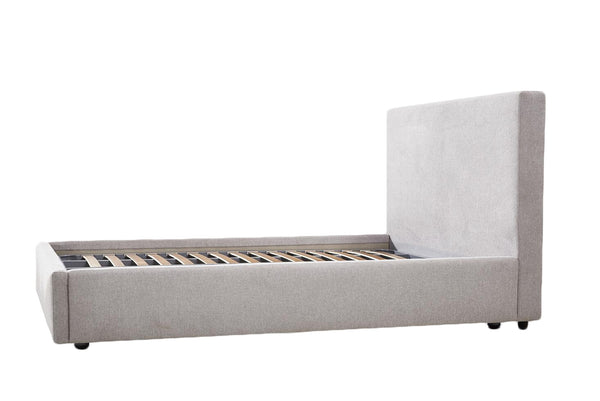 ELLA Storage QUEEN Bed in greige tweed