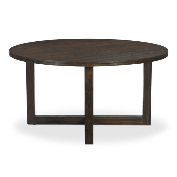 Moe's Joel Solid Oak Dining Table Dark Brown