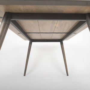 Nicholas II 72x39 Brown Solid Wood Top Metal/Wood Leg Dining Table