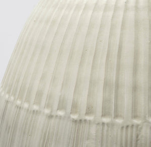 Reyan Large 28.5" Pearl White Ceramic Striped Vase