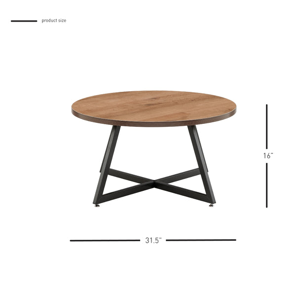 Courtdale KD Round Coffee Table , Gliese Brown