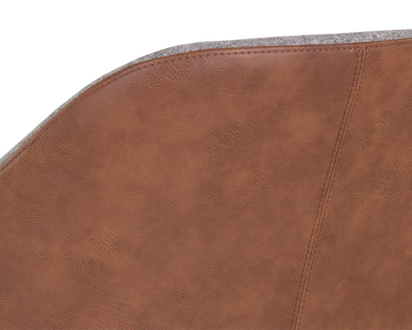 MCCOY SWIVEL DINING CHAIR - NOVEMBER GREY / CINNAMON BROWN
