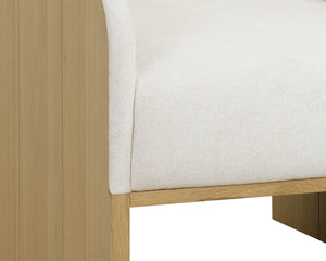 COBURN LOUNGE CHAIR - RUSTIC OAK - ECLIPSE WHITE