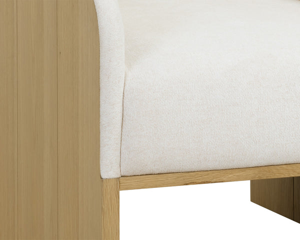 COBURN LOUNGE CHAIR - RUSTIC OAK - ECLIPSE WHITE