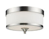 Cosmopolitan 3 Light Flush Mount in Brushed Nickel Finish