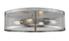 Meshsmith 4 Light Flush Mount in Brushed Nickel Finish
