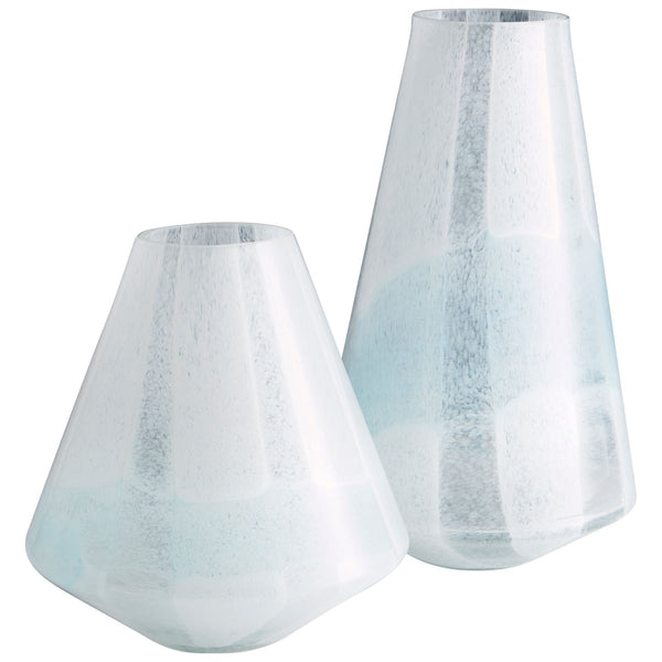 Small Backdrift Vase in Sky Blue and White