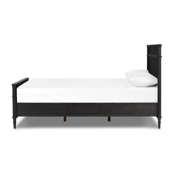 Toulouse Bed In Distressed Black In King