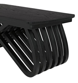 Infinity Sungkai/Mindi Coffee Table in Charcoal Black