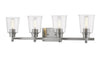 Bohin 4 Light Vanity in Brushed Nickel  Finish