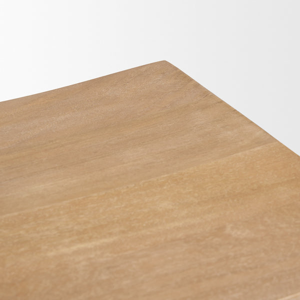 Taniel Light Brown Wood w/ Black Metal Stool