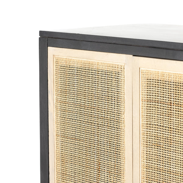 Caprice Narrow Cabinet In Black Wash Mango
