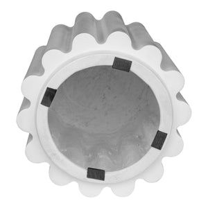 Taffy Accent Table White Concrete