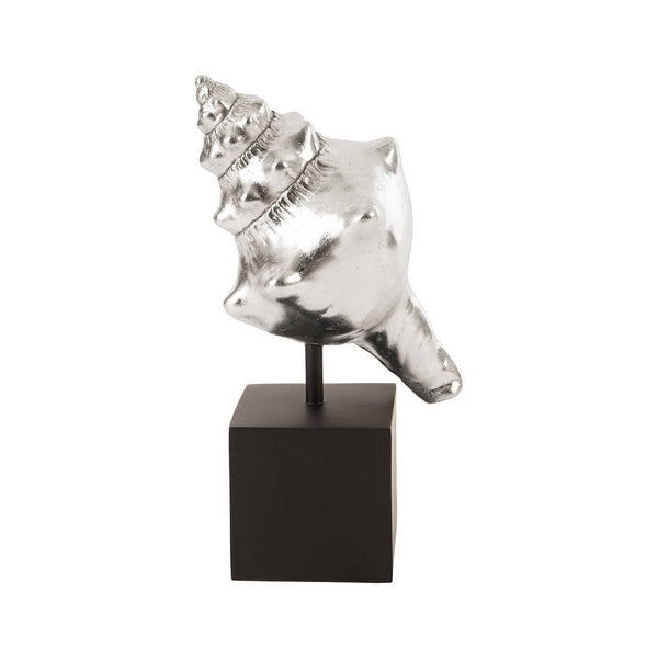 Conch Table Sculpture, Silver Leaf