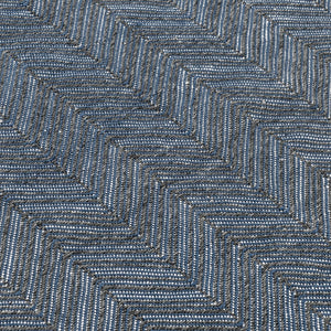 Indoor/Outdoor Augusta Rug Navy 5'x8' - Handwoven Herringbone