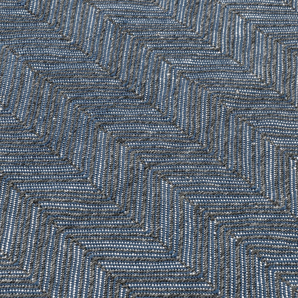 Indoor/Outdoor Augusta Rug Navy 5'x8' - Handwoven Herringbone