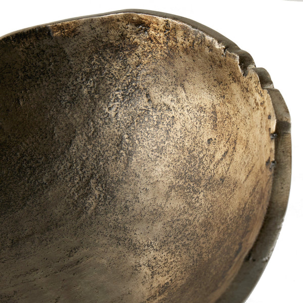 Jagen Outdoor Bowl - Rustic Cast Aluminum