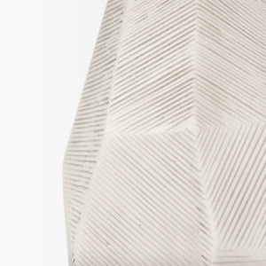 Piven White w/Antiqued Wash Textured Ceramic Table Lamp