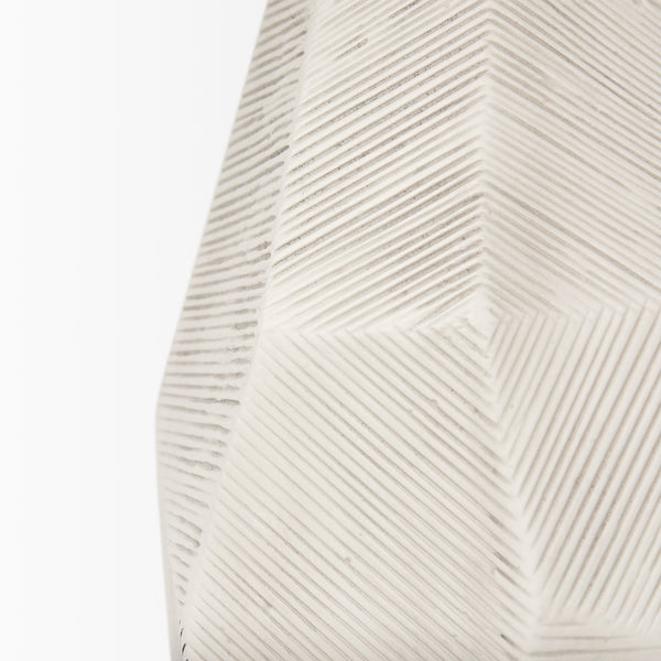 Piven White w/Antiqued Wash Textured Ceramic Table Lamp