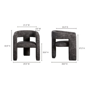 Moe's Elo Armchair in Black Polyester