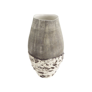 Calypso Vase | Off White | Brown - Small