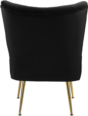 Jennie Accent Chair In Black Velvet