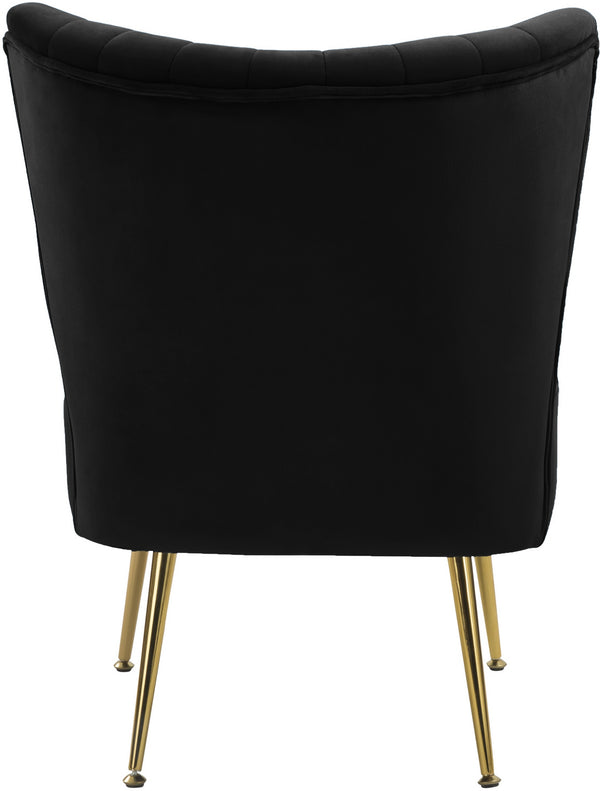 Jennie Accent Chair In Black Velvet