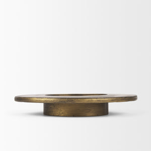 Vivian Gold Metal and Glass Hurricane Candle Holder (Set of 2)