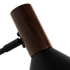Cullen Task Lamp In Black Leather