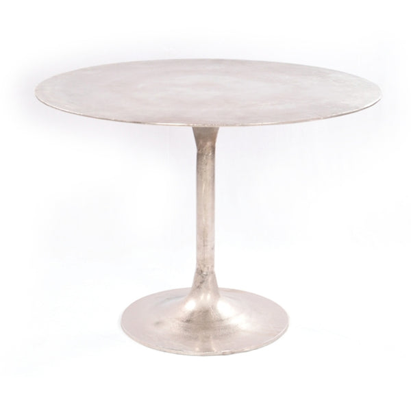 SIMONE BISTRO TABLE-RAW ANTIQUE NICKEL