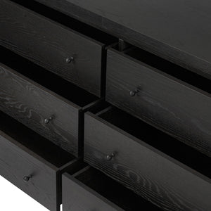 Roark 6 Drawer Dresser - Ebony Oak Veneer