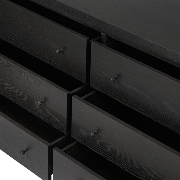 Roark 6 Drawer Dresser - Ebony Oak Veneer