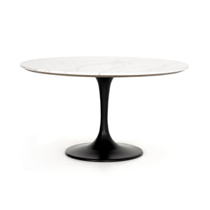 Powell Dining Table In 55" In White Marble