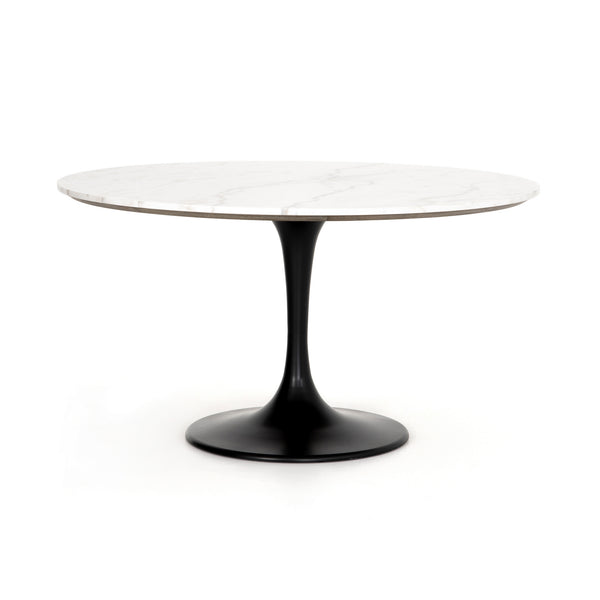 Powell Dining Table In 55" In White Marble