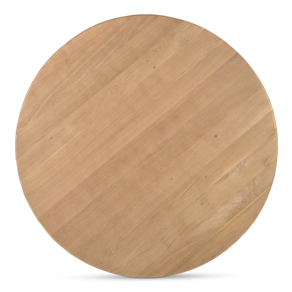 Treccia Round Dining Table in Oak