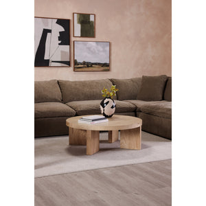 Moe's Clay Ottoman in Desert Sage with Feather Blend