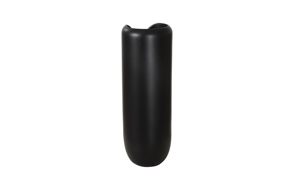 Interval Wood Vase, Black, Large