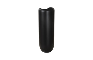 Interval Wood Vase, Black, Large